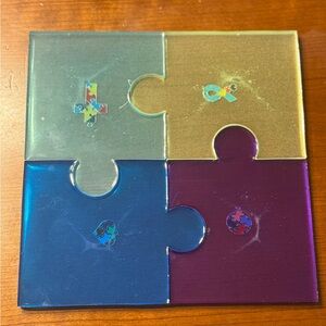 Colorful Puzzle Piece Coasters